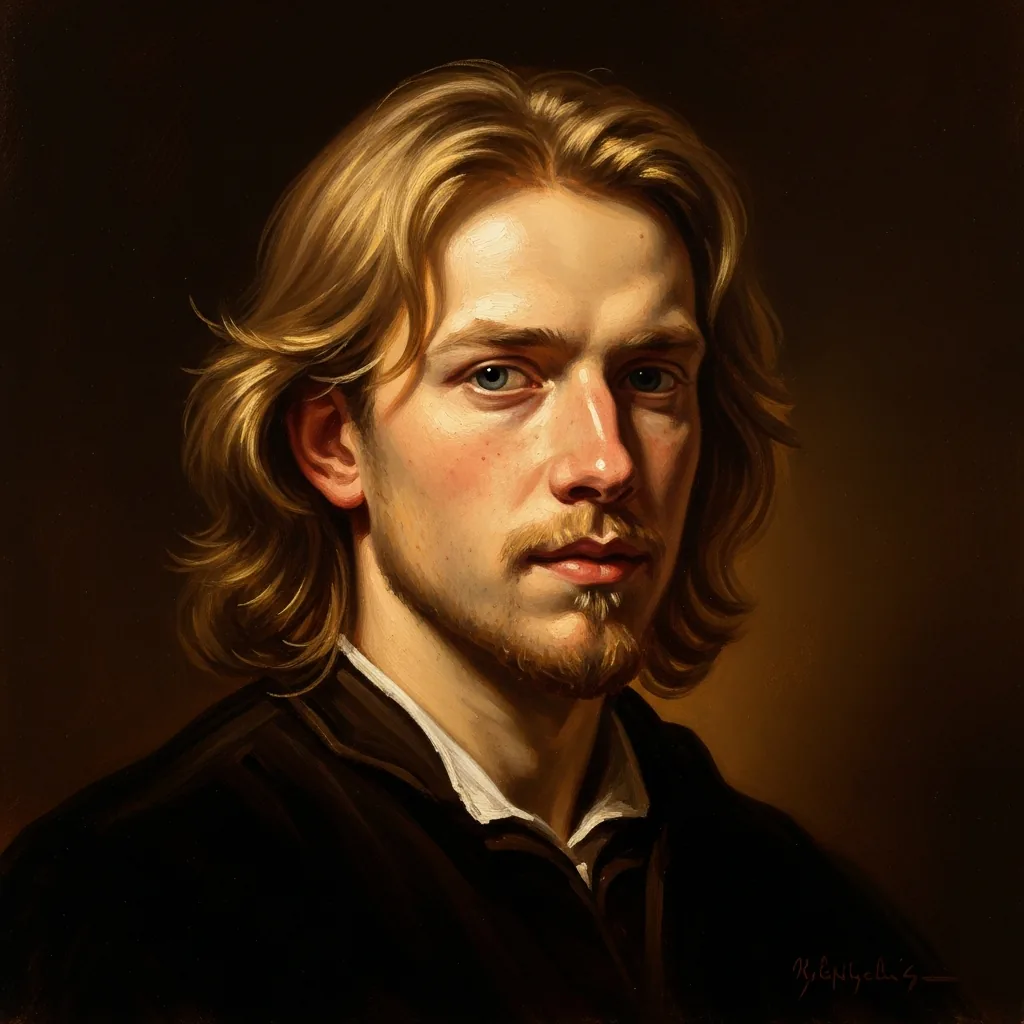 Imagined portrait, after Rembrandt van Rijn